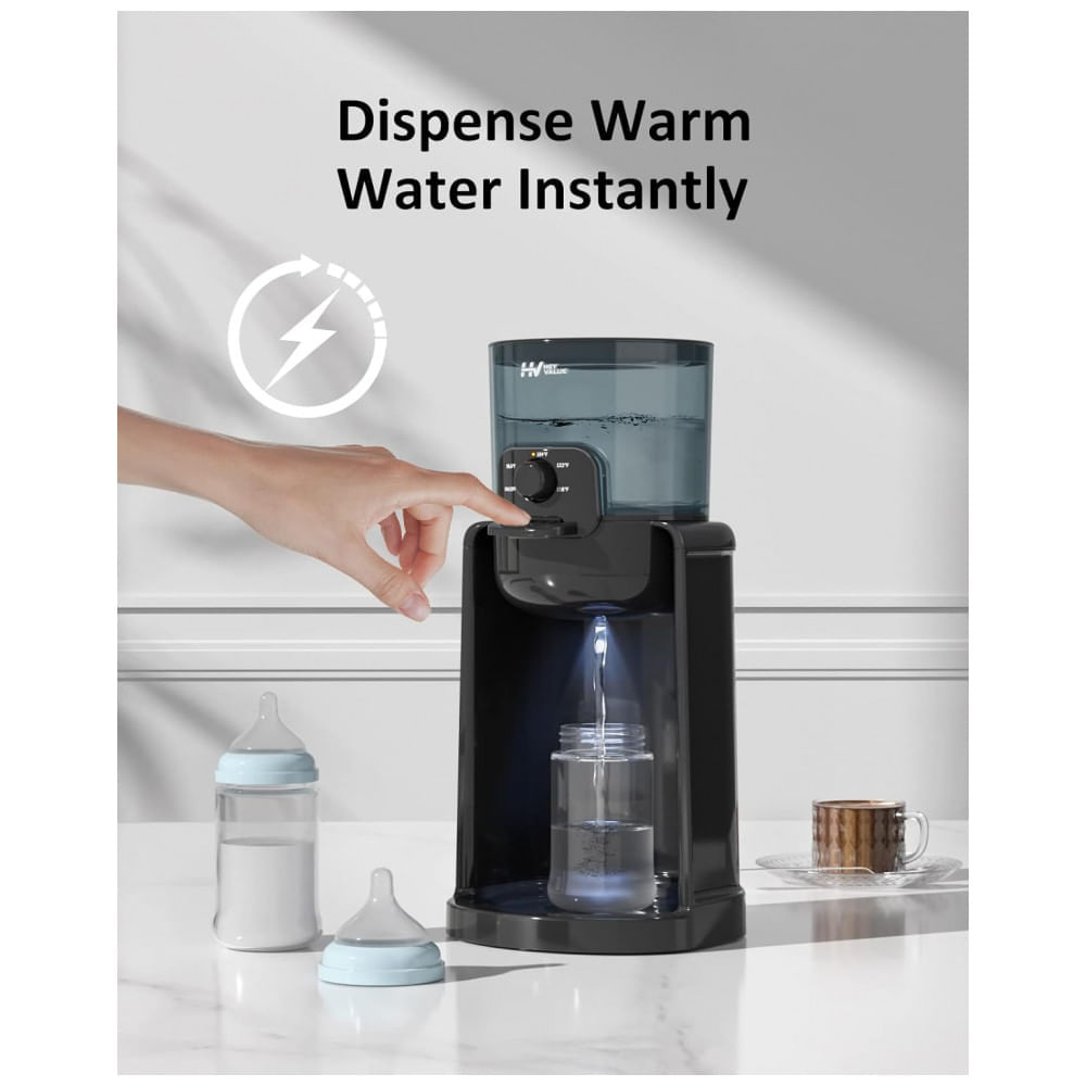 Aquecedor de água para Mamadeiras com Controle de 4 Temperaturas, Mantém Aquecido por 72h, HEYVALUE K301, Preto