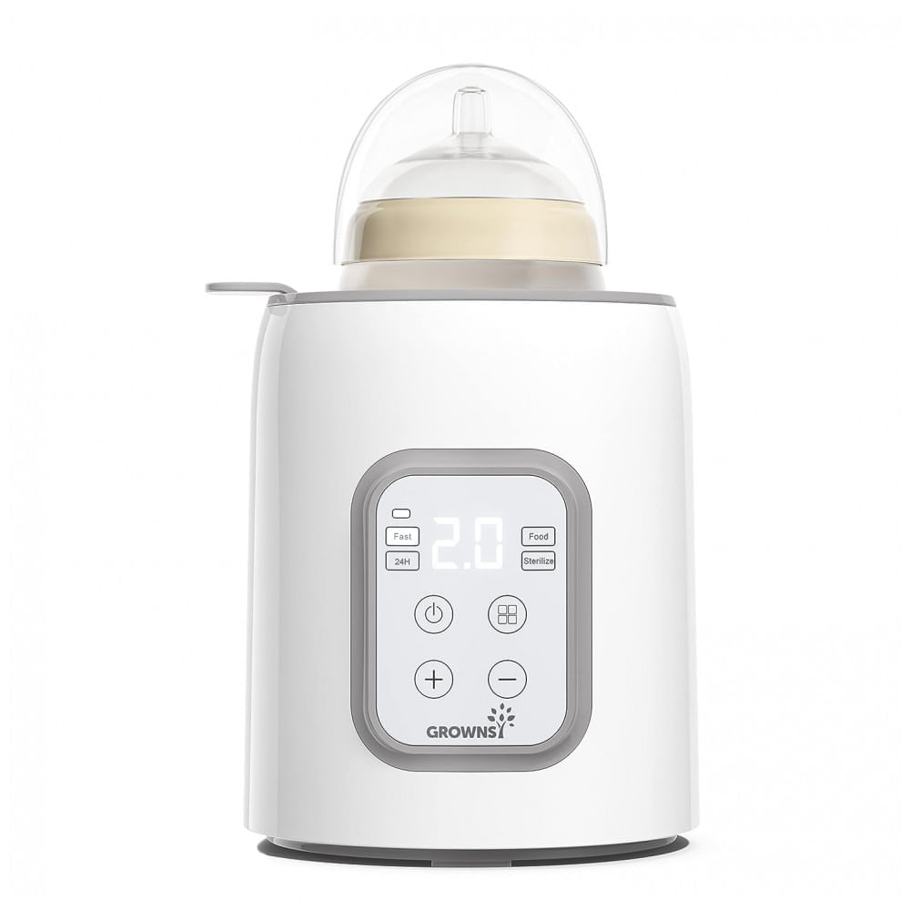 Aquecedor de Mamadeira 5 em 1, Aquece e Esteriliza, Tela LCD, GROWNSY N 1 T, Branco