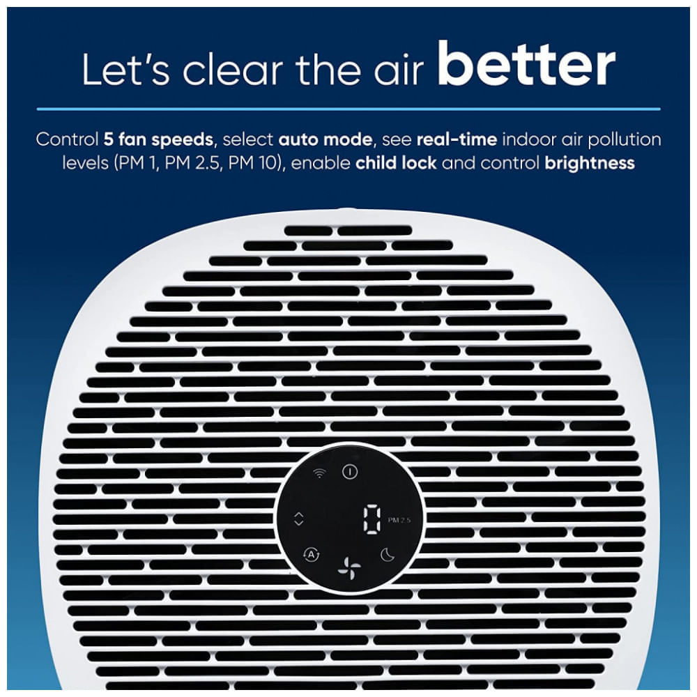 Purificador de Ar com Filtro HEPA Silencioso, Cobertura 141 m2 110V, Blueair 211i Max, Cinza e Branco