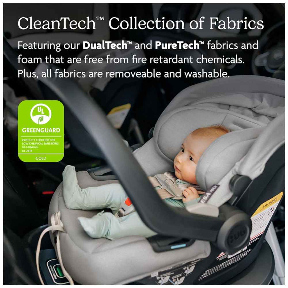 Cadeira de Bebê para Carro com Base e Perna de Carga Inclusas, UPPAbaby Mesa Max, Cinza Carvão